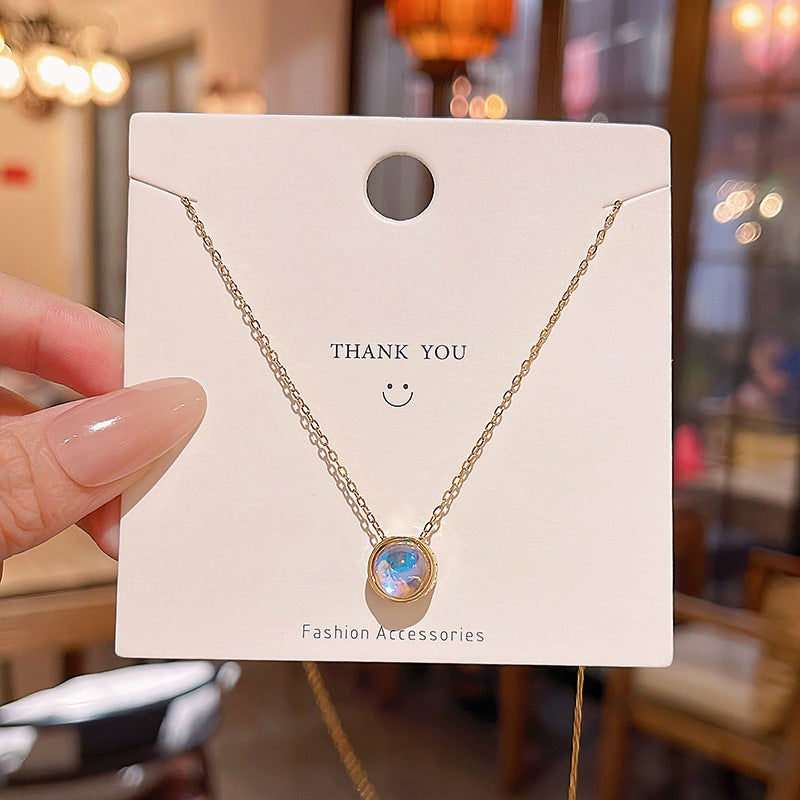 輕奢藍鋯石星空項鍊 包裝展示 / Blue Zircon Necklace Packaging Display
