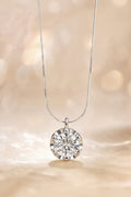 仿莫桑石單鑽閃鑽網球鍊吊墜 高級感展示 | Moissanite Diamond Pendant Tennis Chain Necklace SimpleLife Jewelry Taiwan